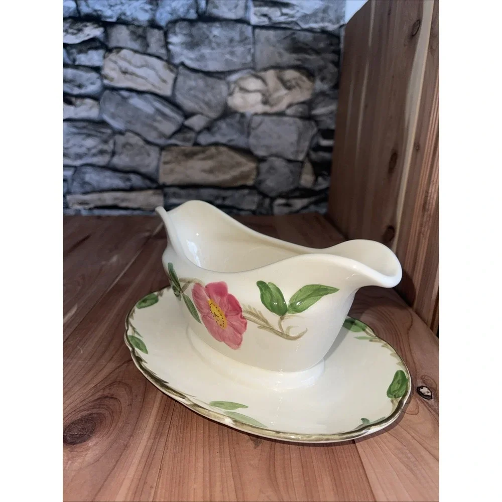Franciscan Desert Rose Vintage Gravy Sauce Bowl Boat Made in USA  China Dishes